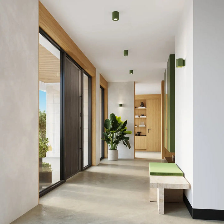 Applique Murale vert olive dans un intérieur contemporain