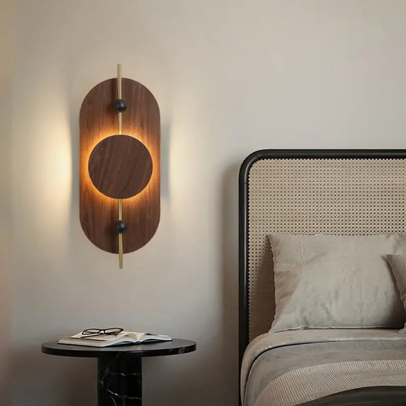 Applique Murale Design Bois Et Métal LED Style Contemporain

