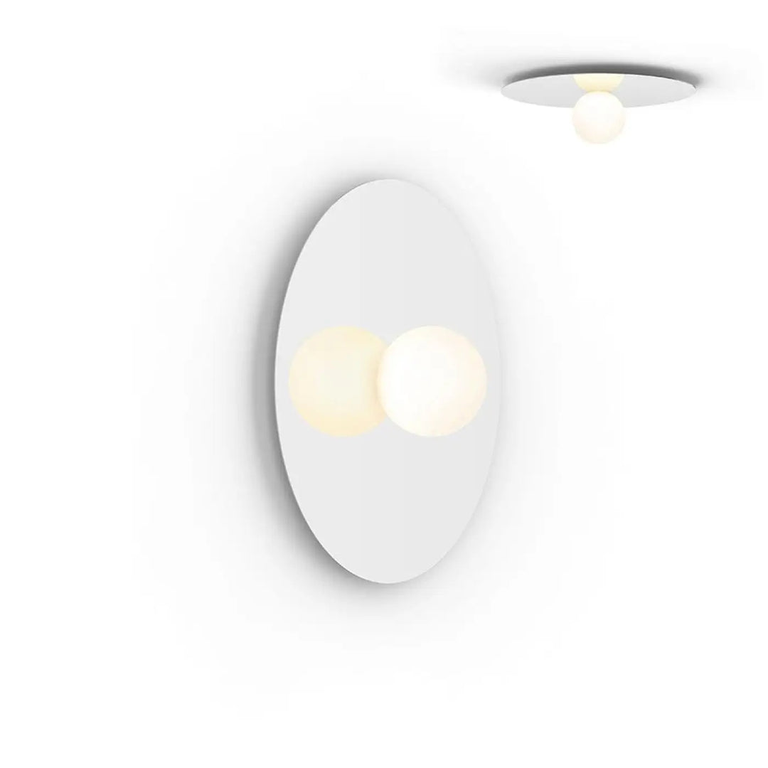 Applique murale Bola Disc blanche, disque de 56 cm