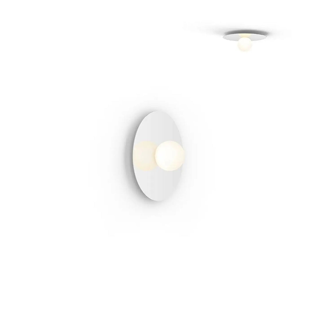 Applique murale Bola Disc blanche, disque de 30 cm