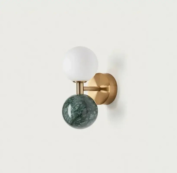 Applique Murale Design Boule Verre Et Marbre Élégante Et Pur