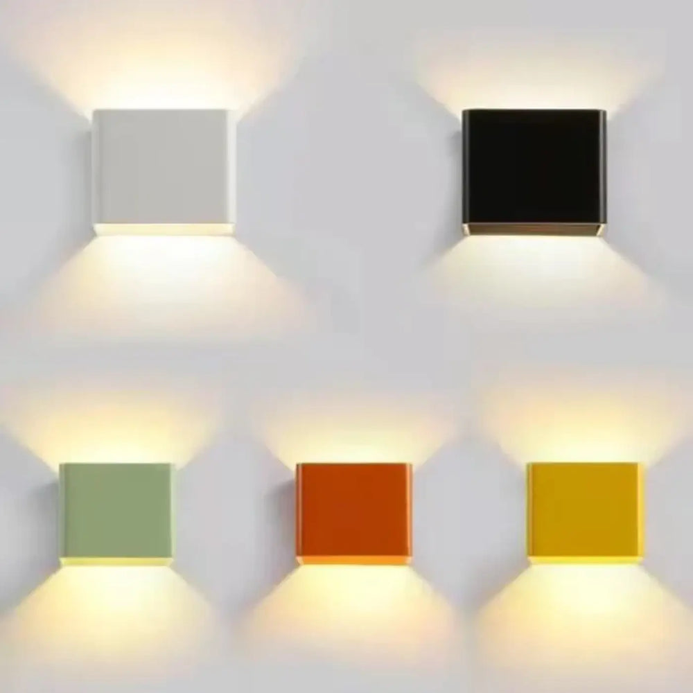 Applique murale tessser en carré moderne disponible en blanc noir vert sauge orange et jaune pour décoration murale