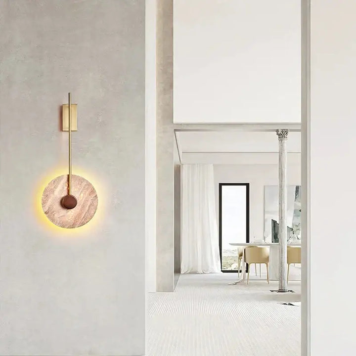 Applique Murale Design Avec Disque En Pierre Naturelle

