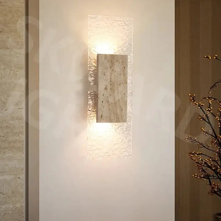 Applique design éclairante dolomite et acrylique élégance