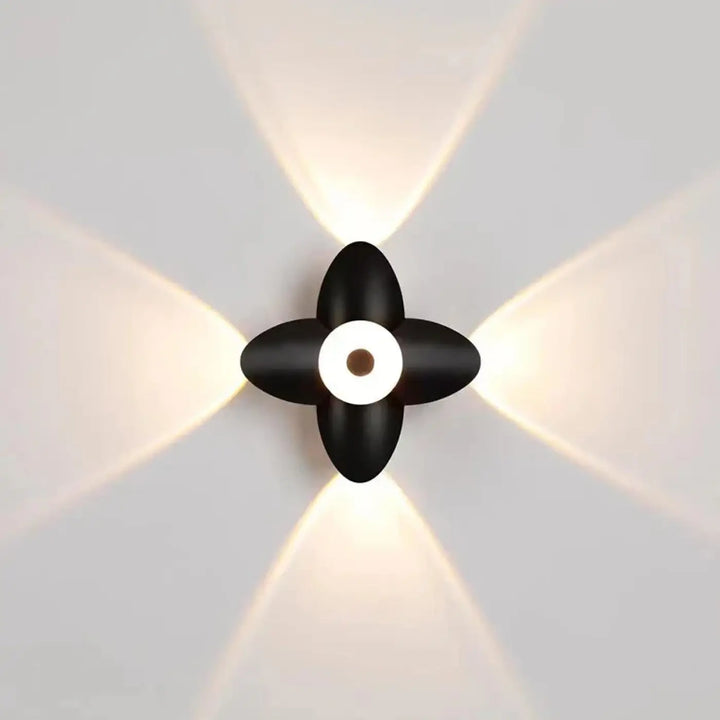 Applique murale design fleur blanche moderne led