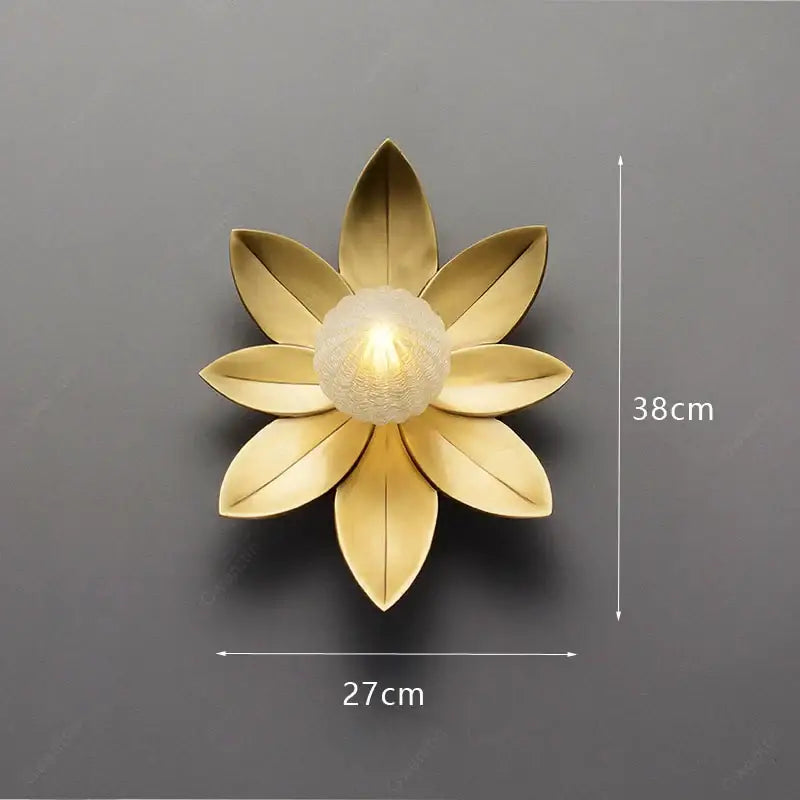 Applique murale design fleur dorée moderne chic