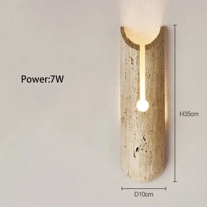 Applique design minimaliste en pierre sculptée élégant