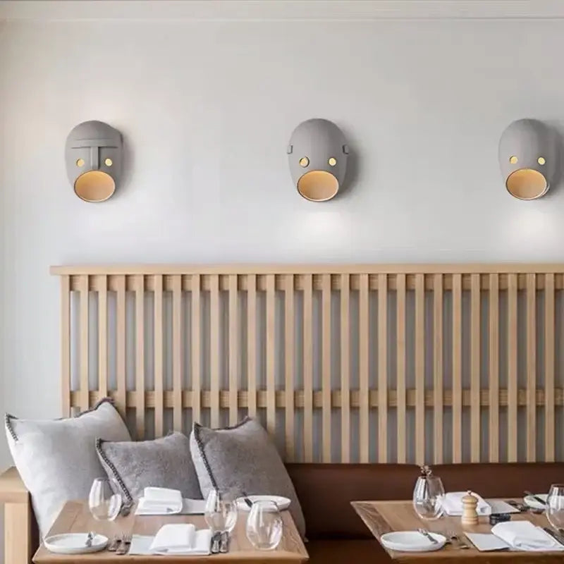 Applique murale design moderne grise décorative élégante