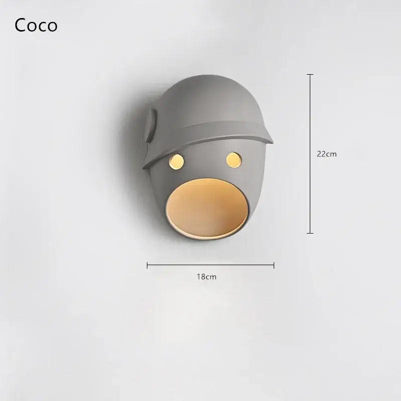 Applique murale design moderne grise décorative élégante