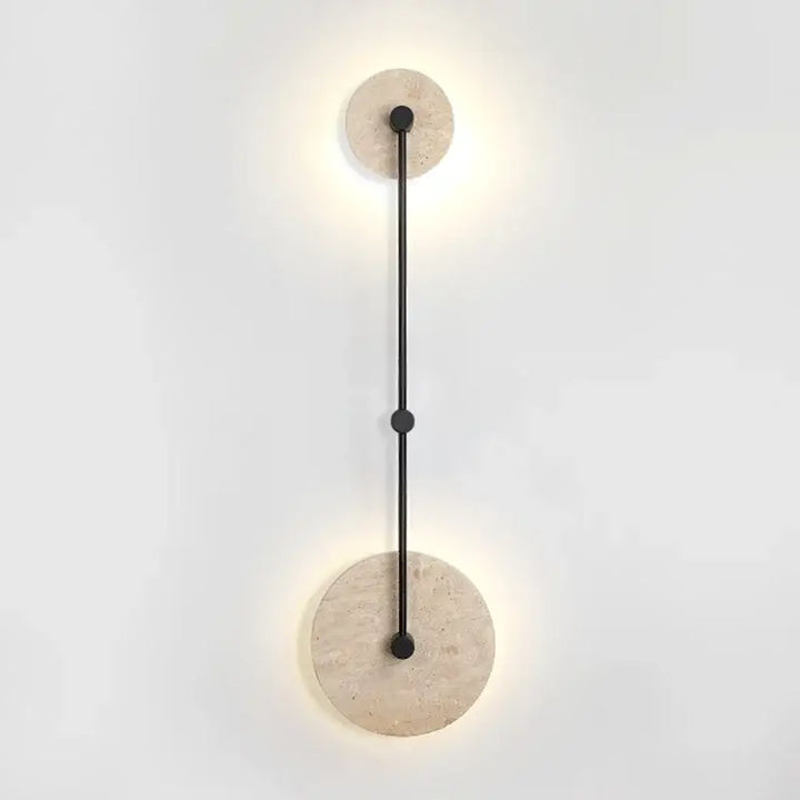 Applique murale design moderne en pierre et métal avec éclairage LED

