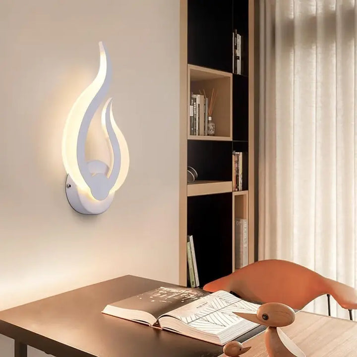 Applique Murale Design Salon Acrylique Forme Flamme