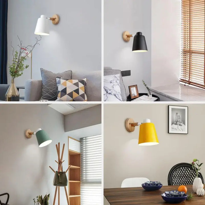 Applique Murale Design Scandinave Aluminium Et Bois