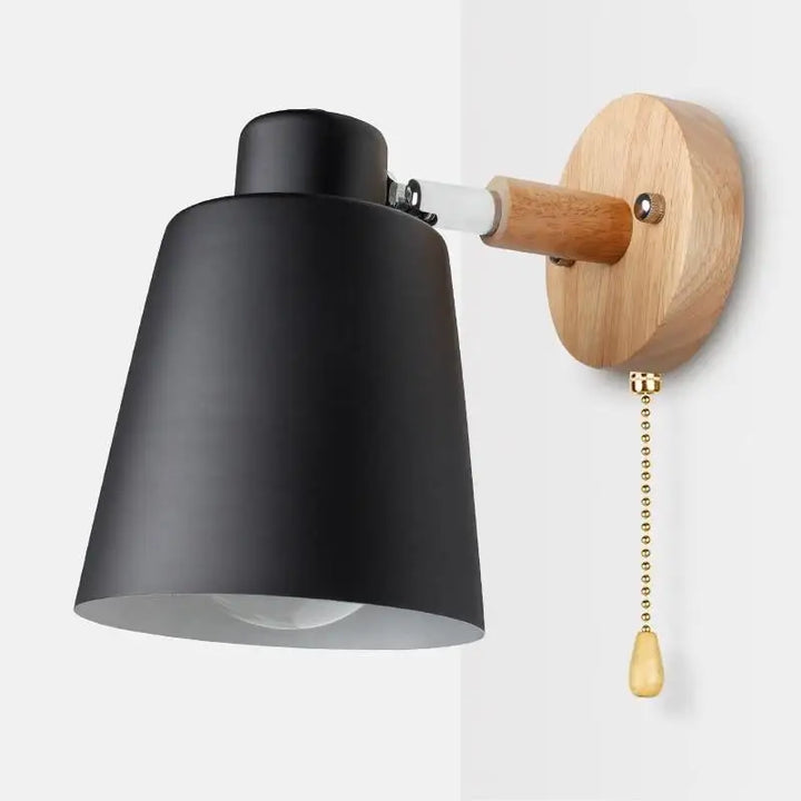 Applique Murale Design Scandinave Aluminium Et Bois