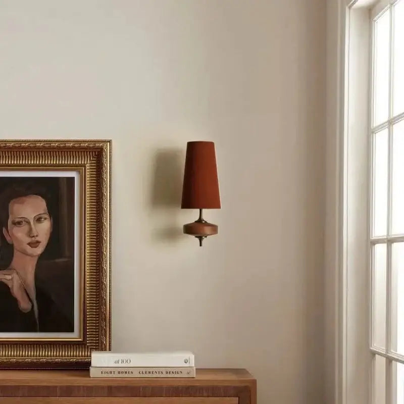 Applique murale design vintage avec motif bois élégant au style rétro