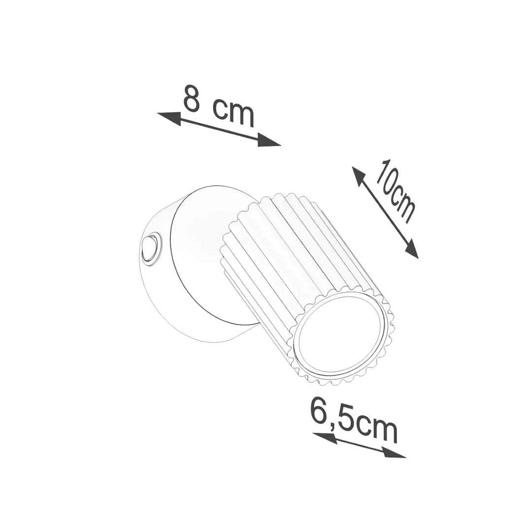 Applique murale karbon or avec interrupteur design minimaliste et ampoules gu10 interchangeables