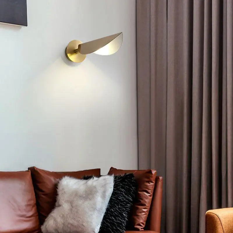 Applique Murale Dorée Avec Interrupteur Métal