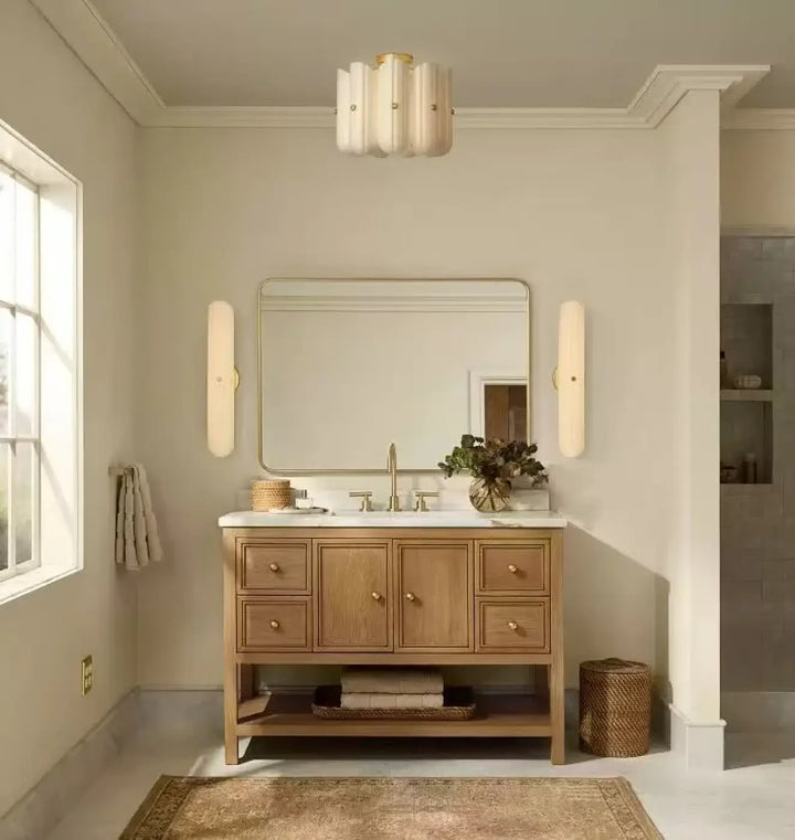 Applique élégante en verre et fer design contemporain