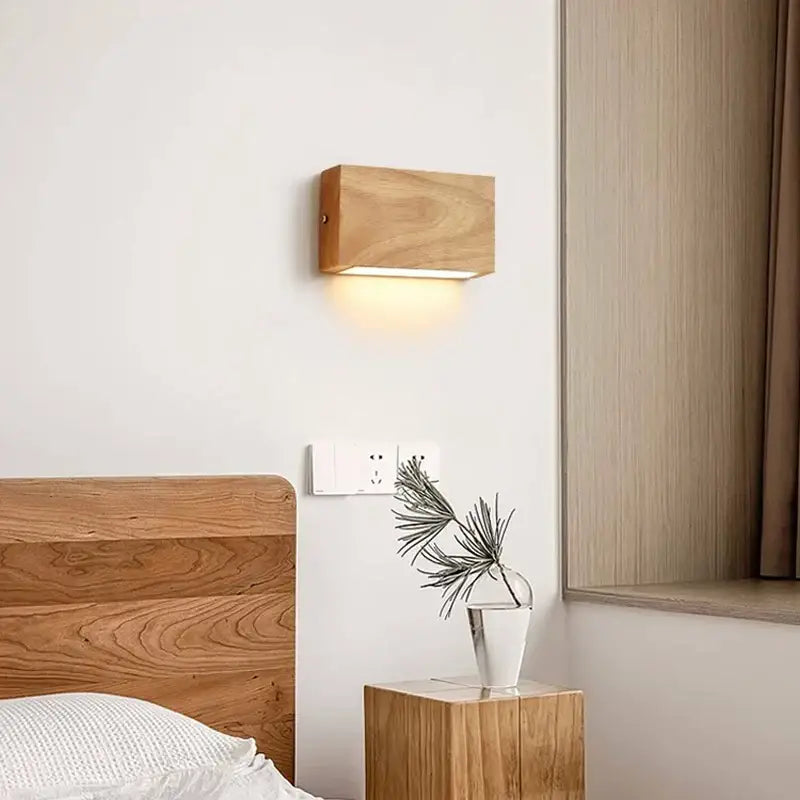 Applique Murale En Bois De Forme Rectangulaire En Marron
