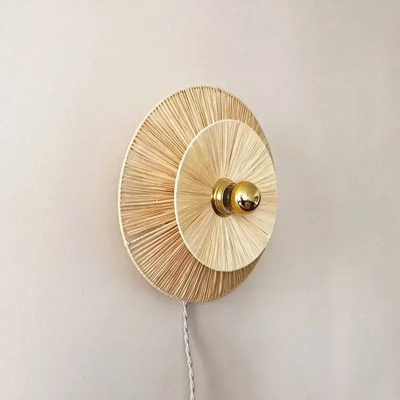 Applique Murale En Paille Moderne Design Solaire