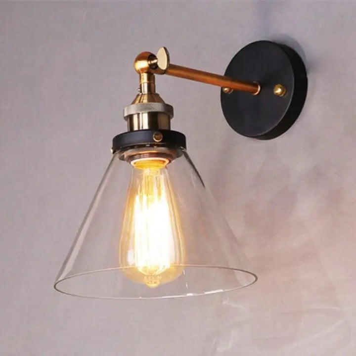 Applique Murale En Verre Vintage Style Industriel