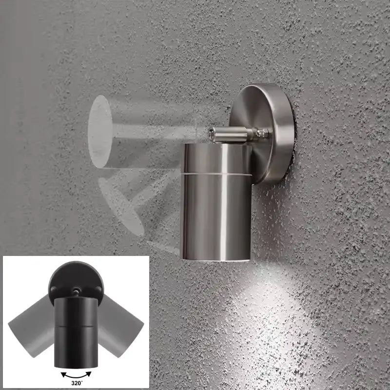 Applique Murale Extérieure Pivotable Design Noir En Aluminium