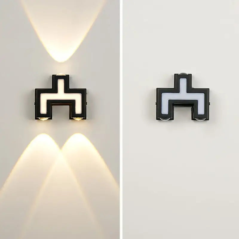 Applique Murale Extérieure En Zigzag Moderne Fait En Aluminium