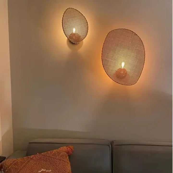 Applique murale naturelle design bohème beige style chic