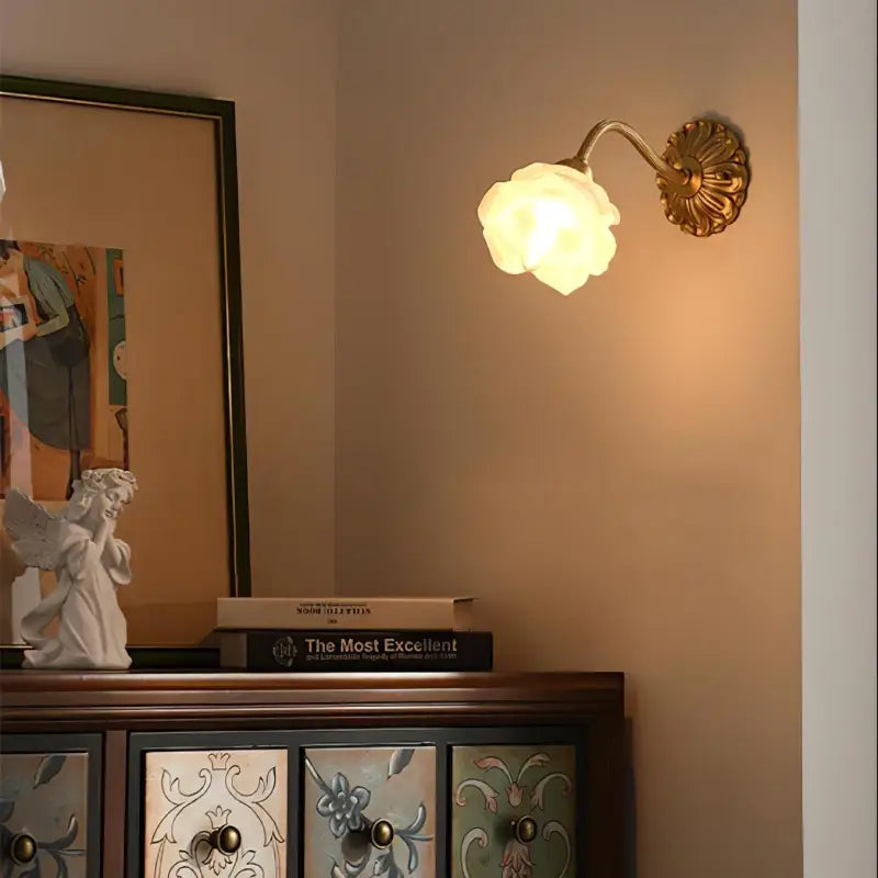 Applique Murale Fleur Blanche Design épuré