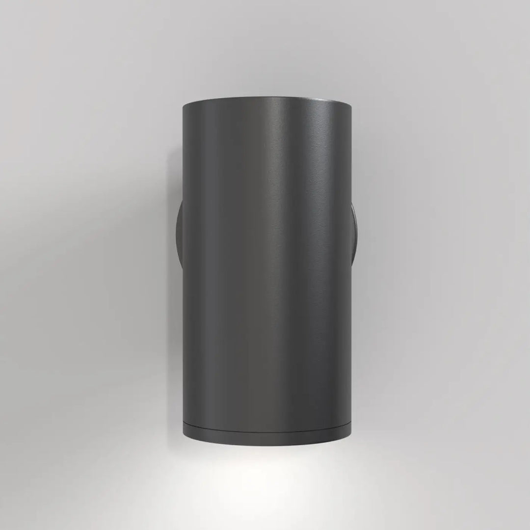 Applique murale focus s cylindre en métal noir mat au design minimaliste pour éclairage murale moderne