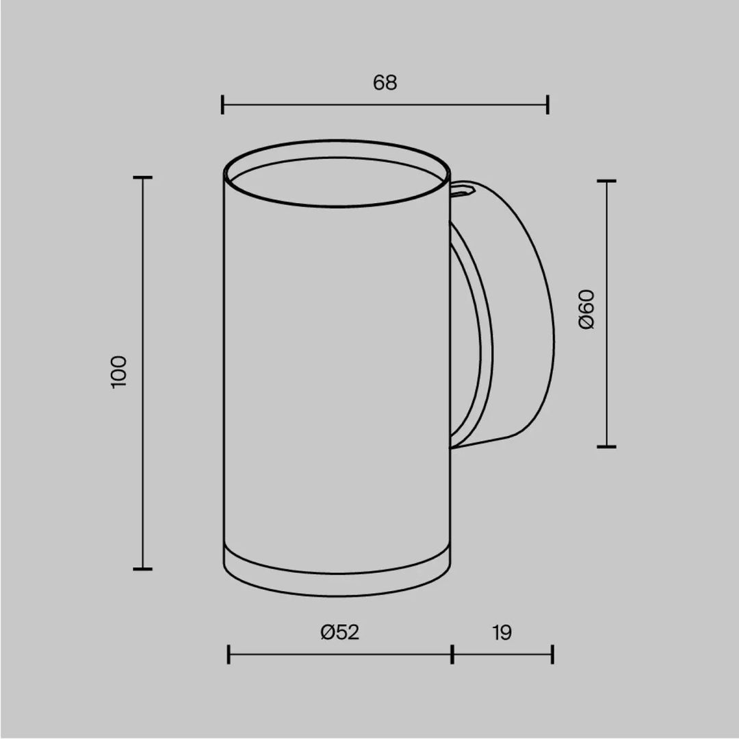 Applique murale focus s cylindre en céramique minimaliste avec corps cylindrique et poignée intégrée