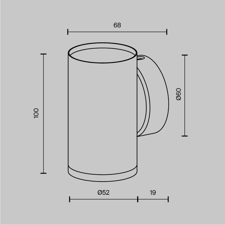 Applique murale focus s cylindre en céramique minimaliste avec corps cylindrique et poignée intégrée