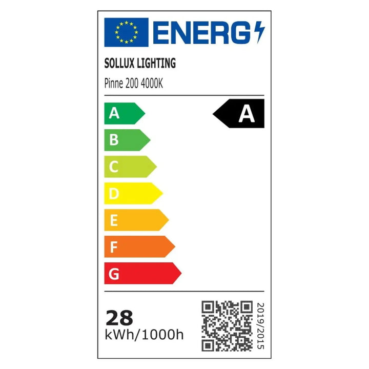 Applique murale pinne 200 gris avec ampoule led 200 sollux 4000k a-rated de la collection pinne en différentes tailles