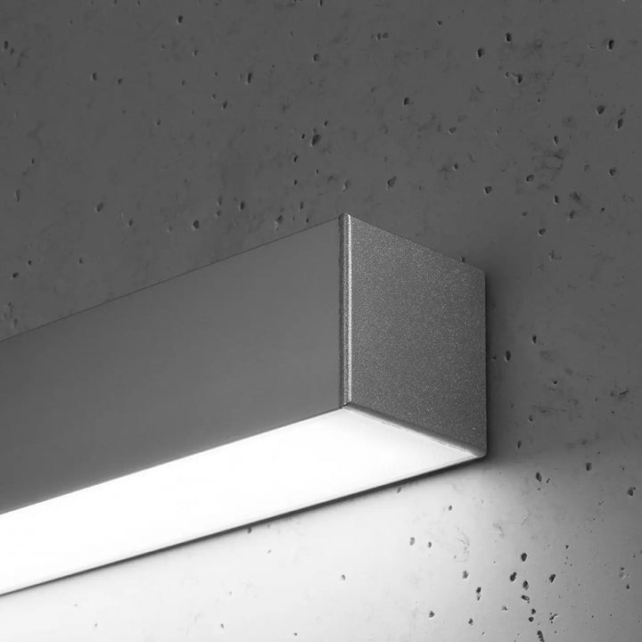 Applique murale collection pinne 200 en métal gris mat avec paramètres d’éclairage modernes et différentes tailles disponibles