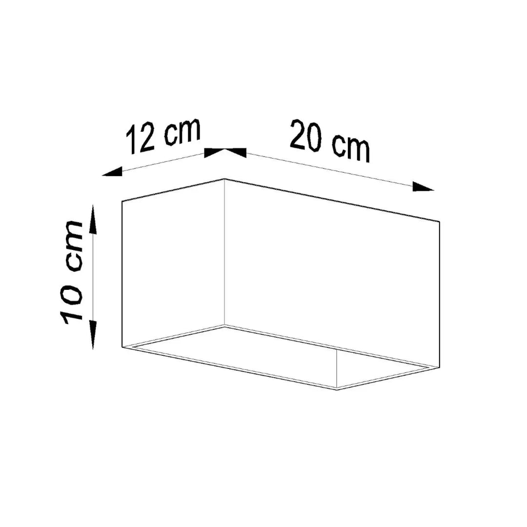 Applique murale quad maxi gris en bois naturel minimaliste dimensions 20x12x10 cm rectangulaire blanche