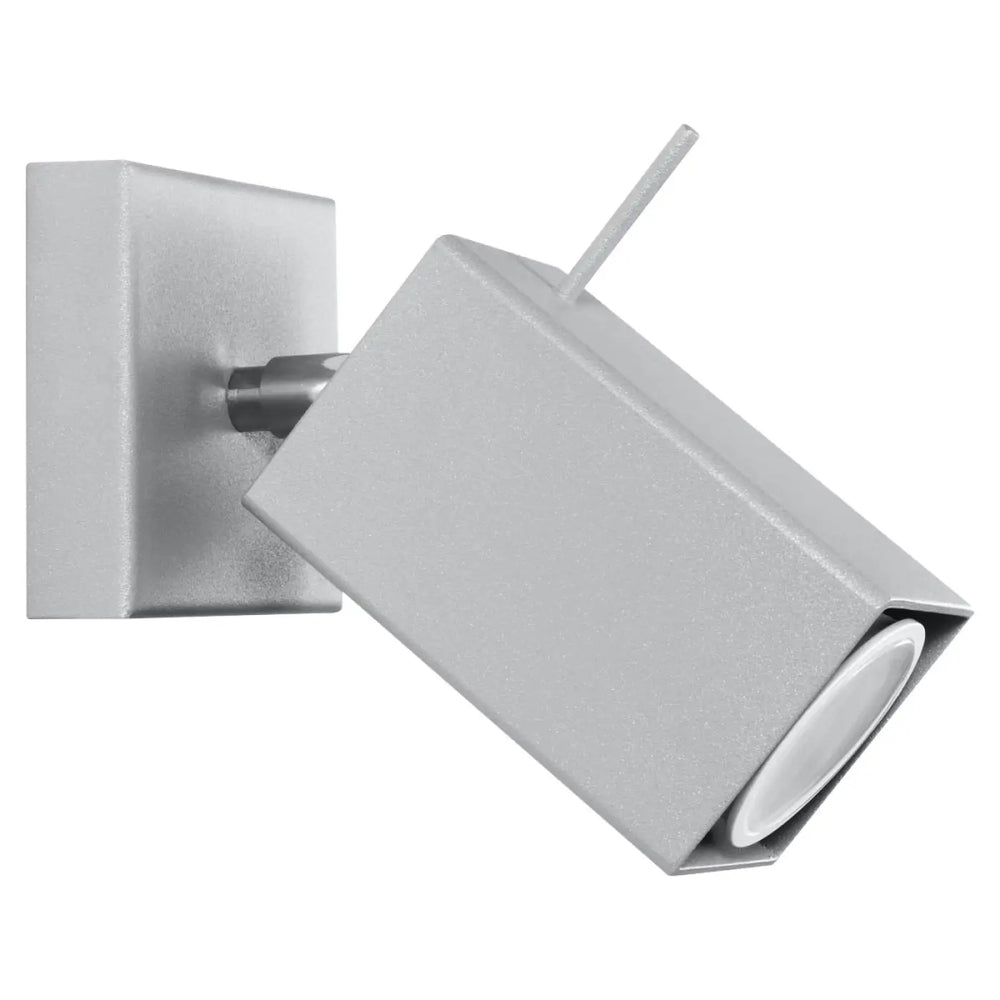 Applique murale merida gris en métal avec finition mate et tête ajustable pour un éclairage moderne murale merida