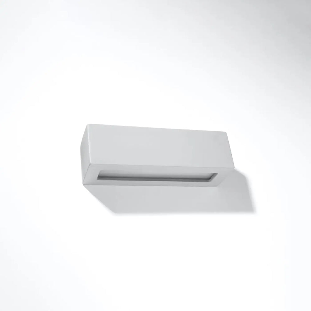 Applique murale en céramique vega gris minimaliste rectangulaire avec design moderne pour intérieur contemporain