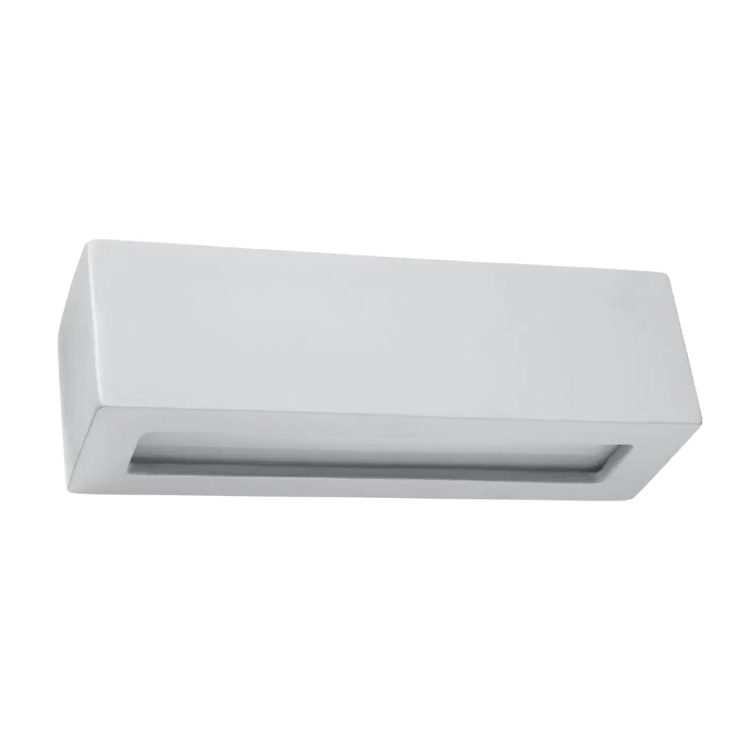 Applique murale en céramique vega gris avec design moderne rectangulaire blanc pour éclairage led élégant