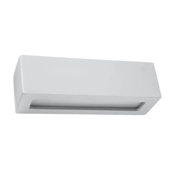 Applique murale en céramique vega gris avec design moderne rectangulaire blanc pour éclairage led élégant