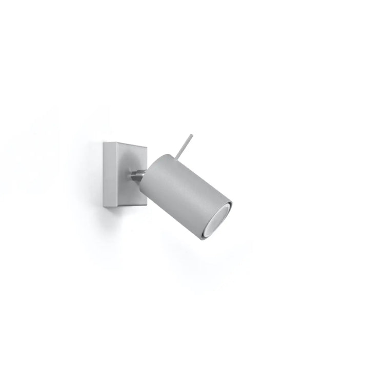 Applique murale ring 1 gris avec spot cylindrique et base carrée offrant totale liberté d’aménagement et confort d’utilisation