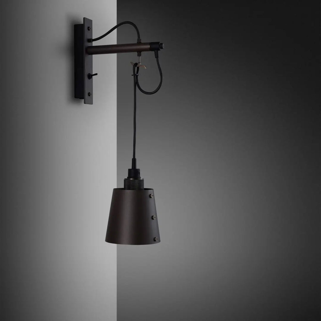 Applique murale Hooked petit modèle Graphite en bronze fumé #couleur_gris