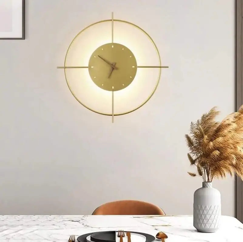 Applique Murale Horloge En Aluminium Noir Ou Or