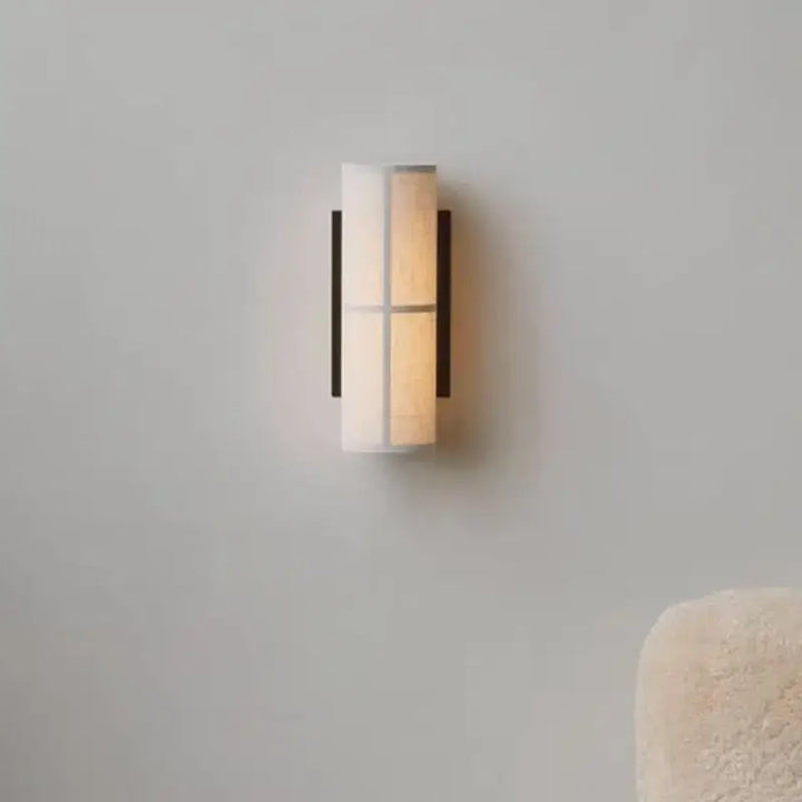 Applique murale japonaise au style minimaliste en soie

