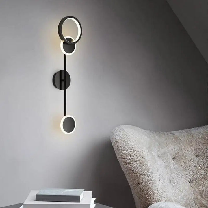 Applique Murale Laiton Vintage Cercles Lignes Or