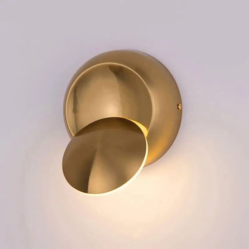 Applique Murale Laiton Vintage Forme Ronde Inclinée