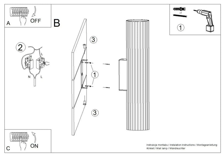 IVAR taupe LED wall light 3000K