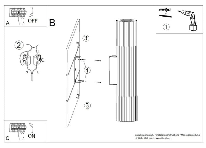 IVAR beige LED wall light 3000K