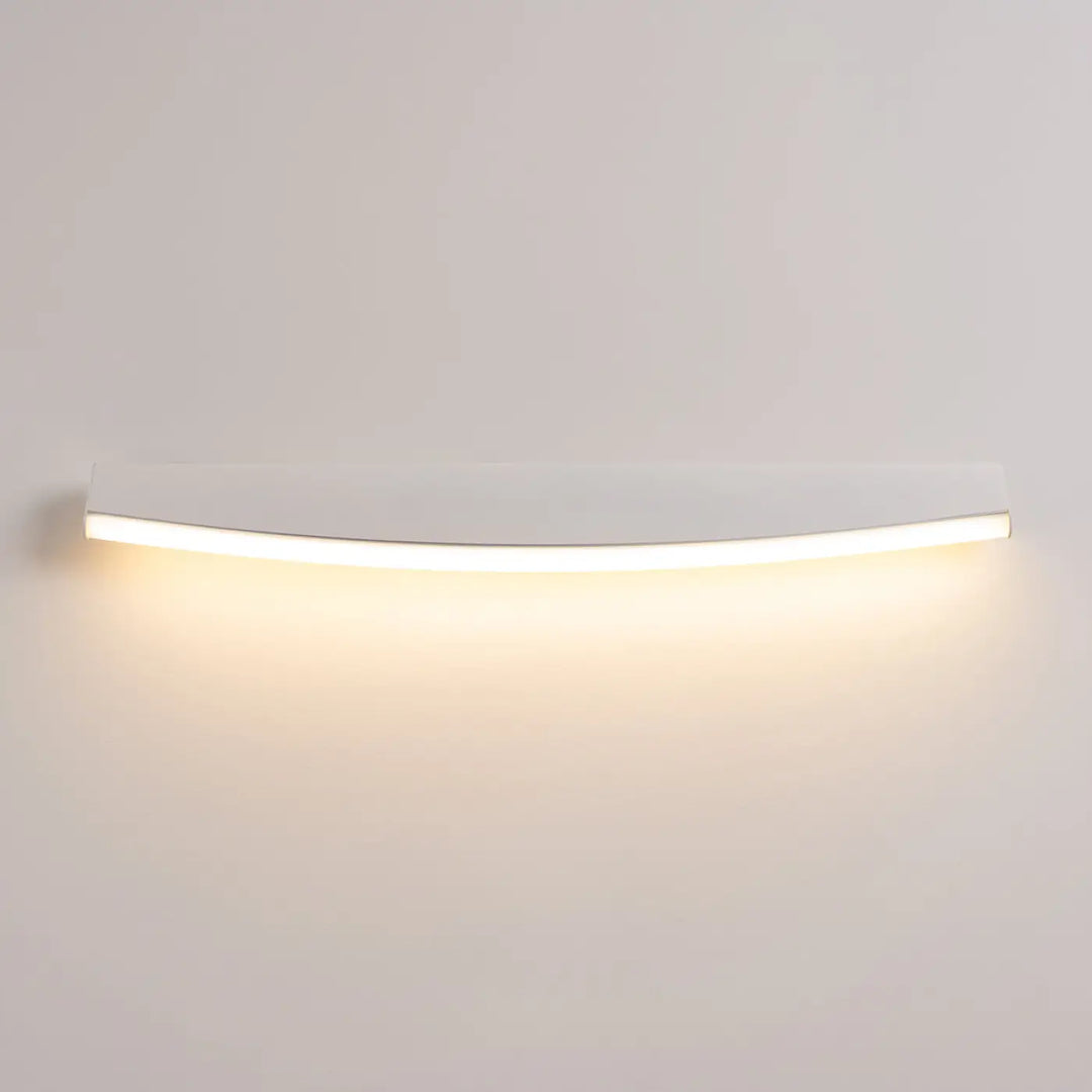 Applique murale jorun 3000k blanc avec design élégant et luminaire à led incurvé moderne minimaliste