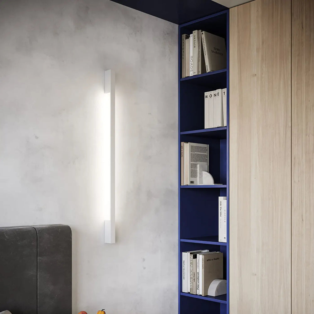 Applique murale blanc avec module led intégré pour solutions imprévisibles et lampadaire lahti design minimaliste