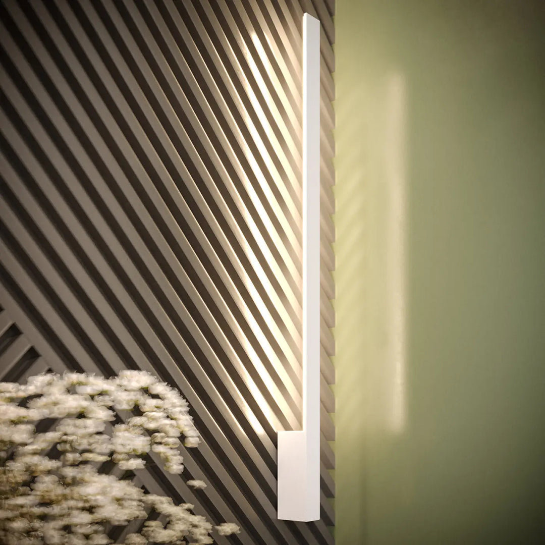 Applique murale blanche lahti m 4000k avec module led et boîtier étroit design rectangulaire moderne