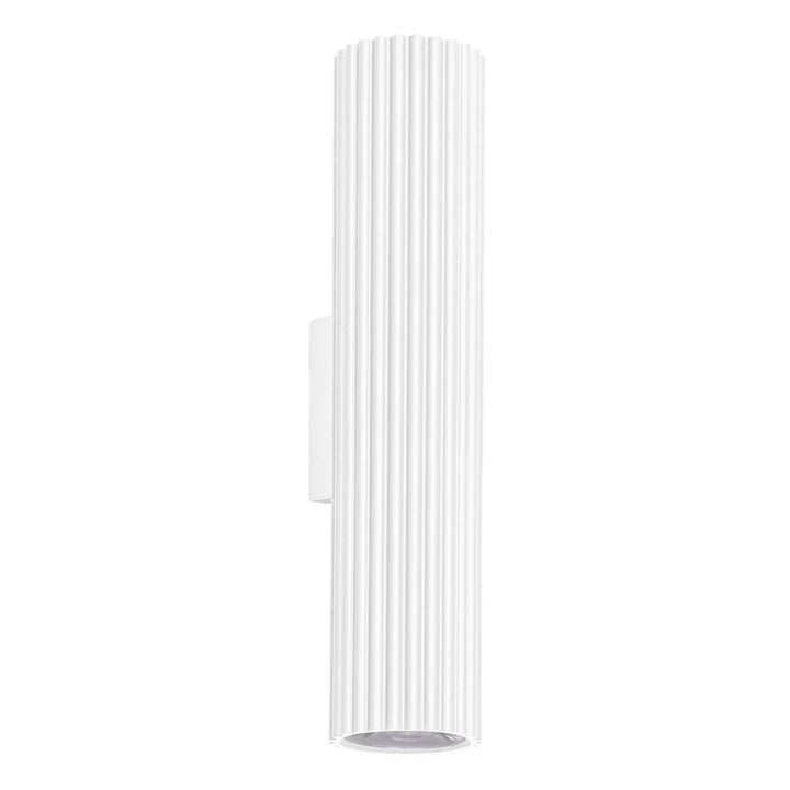 Applique murale ivar led 3000k blanc avec abat-jour modernes rainurés offrant design expressif et confort d’utilisation